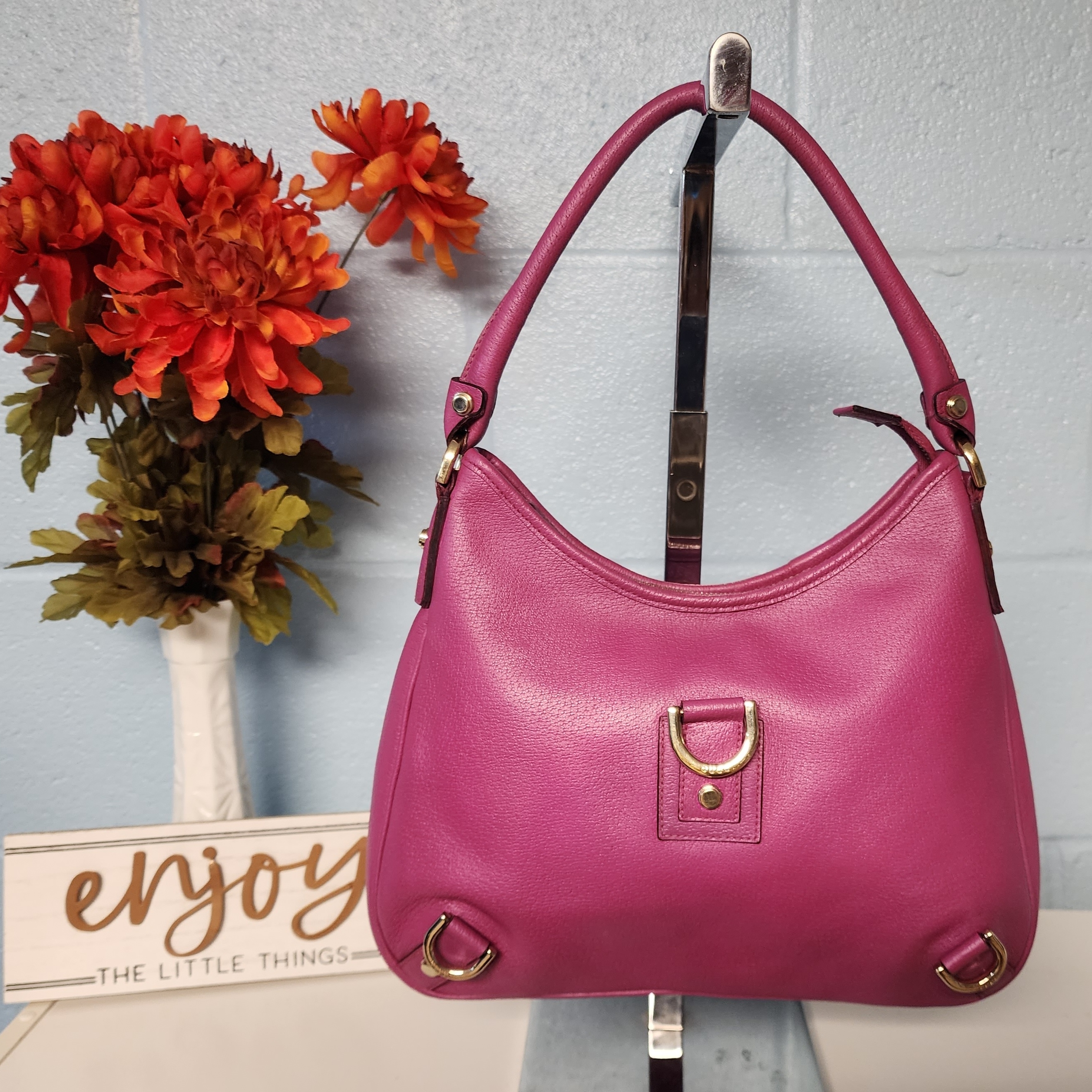 Pink Leather Women's Bag